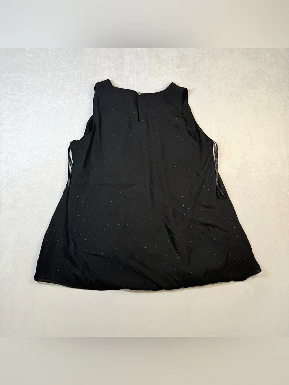 Calvin Klein Black Sleeveless Dot-Textured Camisole - Picture 3 of 3